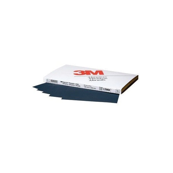 3M 3M Wetordry Abrasive Sheet, 02623, 5-1/2 in. x 9 in., 1500, Heavy Duty, 50PK 7010364422 - main